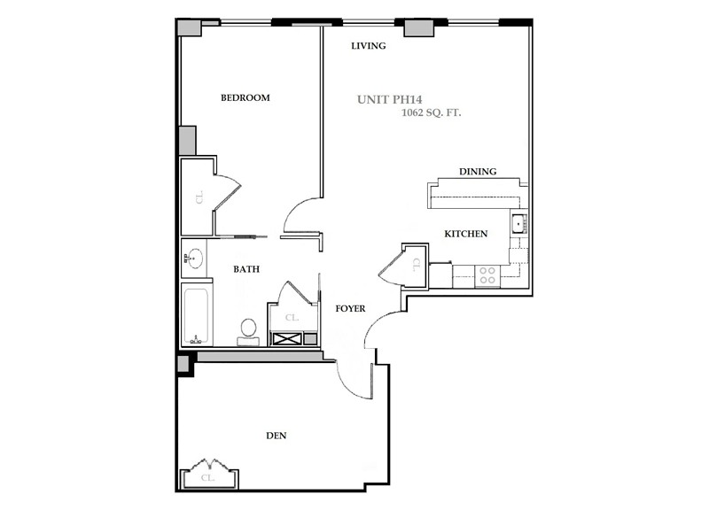 Temple Square Penthouse 14 Floorplan