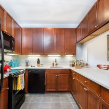 Spacious kitchens with lots of storage, prep and cooking space.