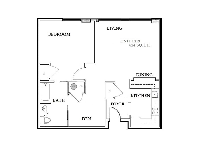 Temple Square Apartment Penthouse 8 Floorplan